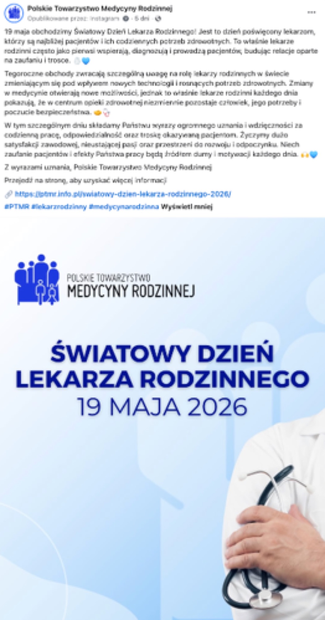 Polish Society of Family Medicine, World Family Doctor Day 2026